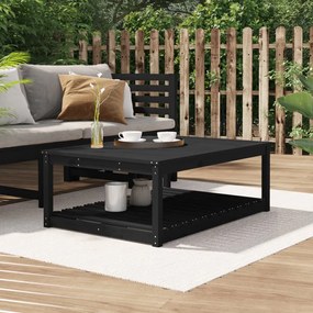 Záhradný stolík čierny 121x82,5x45 cm borovicový masív 824152