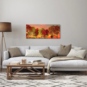 Obraz - Farebné stromy (120x50 cm)