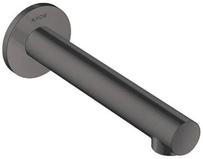 AXOR Uno nástenný vaňový výtok rovný, dĺžka výtoku 175 mm, kartáčovaný čierny chróm, 45410340