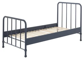 Tmavomodrá kovová detská posteľ 90x200 cm BRONXX – Vipack