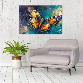 Obraz - Motýľ, olejomaľba (90x60 cm)