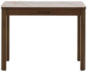 Béžový/tmavohnedý konzolový stolík s keramickou doskou 40x100 cm Southampton – Actona