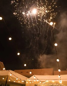 DECOLED Párty osvetlenie 5 m, 10 teplých bielych LED diód, IP67