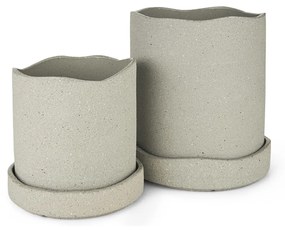 Kvetináč Uneru, veľký – sivý