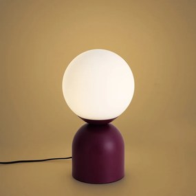 Hotelovo elegantná stolná lampa fialová s opálovým sklom - Pallon Trend