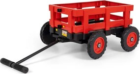 Elektrický traktor s prívesom Rolly červený