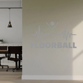 Veselá Stena Samolepka na stenu na stenu Floorball Farba: černá