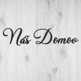 DUBLEZ | Drevený nápis na stenu - Náš domov