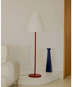 Stojacia lampa v terakotovej farbe s textilným tienidlom (výška 153 cm) Navat – Kave Home