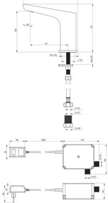 Deante BQH_N28V - Bezdotyková umývadlová batéria HIACYNT 230/6V čierna