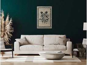 drevko Drevený obraz Kytica kvetov Rozmer obrazu: 44,5 x 29,5 cm, Farba dekorácie: Čierna