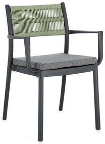 Sivé plastové záhradné stoličky v súprave 4 ks Alvin – Bizzotto