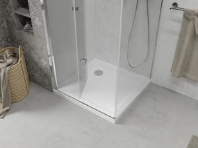 Mexen Lima sprchovací kút 90 (dvere) x 90 (stena) cm, 6mm číre sklo, chrómový profil + SLIM sprchová vanička biela 5cm, 856-090-090-00-00-4010