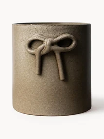 Obal na kvetináč z keramiky Bow, V 14 cm
