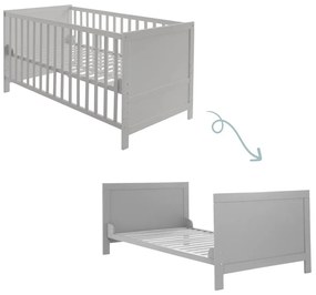 Svetlosivá postieľka 70x140 cm – Roba