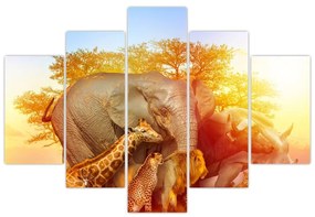 Obraz afrických zvieratiek (150x105 cm)