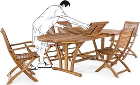 Drevená záhradná stolička v prírodnej farbe Noemi – Bizzotto