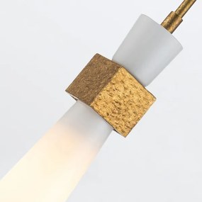 Elstead KRISTY-MP-DG-OPAL - Luster na tyči KRISTY 1xE27/40W/230V pr.15,2cm medený