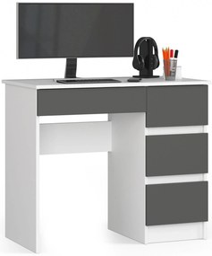 PC stolík Benicio II (biela + sivý grafit) (P). Akcia -20%. Vlastná spoľahlivá doprava až k Vám domov. 1128538