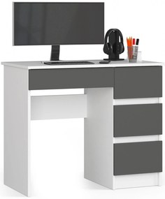 PC stolík Benicio II (biela + sivý grafit) (P). Akcia -22%. Vlastná spoľahlivá doprava až k Vám domov. 1128538