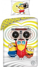 Bavlnené posteľné obliečky Mimoni - motív Retro Disco - 100% bavlna - 70 x 90 cm + 140 x 200 cm