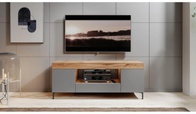 TV skrinka/stolík Giuseppo  (dub lancaster + sivá). Vlastná spoľahlivá doprava až k Vám domov. 1098649