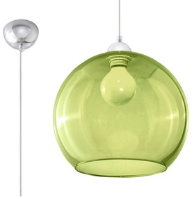 Zelené závesné svietidlo so skleneným tienidlom ø 30 cm Bilbao – Nice Lamps