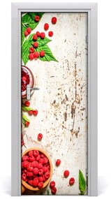 Fototapeta na dvere samolepiace malinový džem 75x205 cm