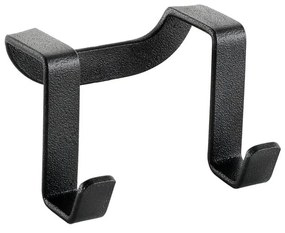 Čierny závesný dvojitý háčik Metaltex Galileo Lava