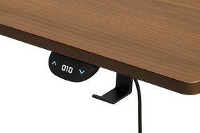 Herný stôl BR04 tmavohnedý s čiernym rámom 120 cm