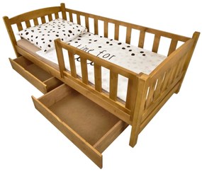 Wilsondo Detská posteľ so zábranou Oľga 2 - dub Rozmer: 200x90