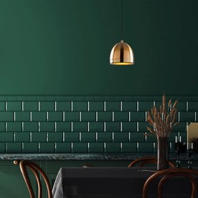 Závesné svietidlo v bronzovej farbe s kovovým tienidlom ø 17 cm Mugo – Opviq lights