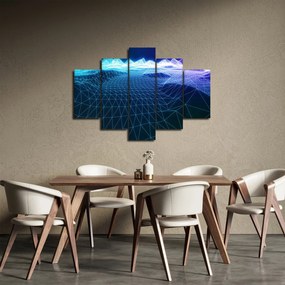 Obraz - Hory v počítačovom modeli (150x105 cm)