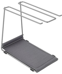 Oceľový držiak na poháre na víno v striebornej farbe Calix – Metaltex