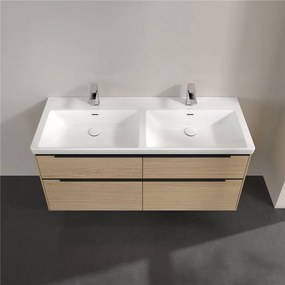 VILLEROY &amp; BOCH Subway 3.0 závesná skrinka pod dvojumývadlo, 4 zásuvky, 1272 x 478 x 429 mm, Nordic Oak, C56801VJ