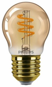 Philips LED filament žiarovka E27 P45 3W (25W) 2200K stmievateľná, jantarová