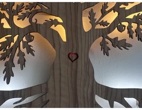 Li-Go 5747/DUB2 - LED nástenná dekorácia LED/10W/230V 45x55 cm dub