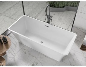 Mexen Tonia, voľne stojaca vaňa 170 x 75 cm, biela, brúsený grafit prepad, 52171707500-95