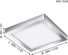 Eglo 79528 - LED Kúpeľňové stropné svietidlo DURANGO LED/22W/230V 30x30 cm IP44