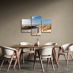 Obraz - Piesočná pláž na ostrove Langeoog, Nemecko (90x60 cm)