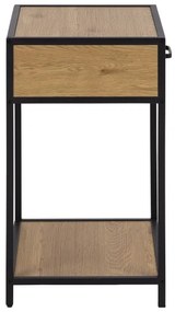 Nočný stolík SARON dub/čierna