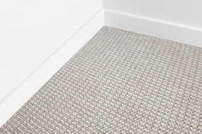 Metrážny koberec CASABLANCA LOOP biely / béžový