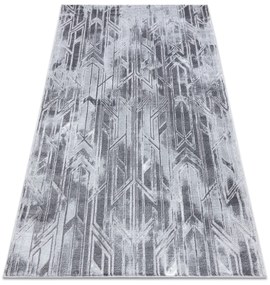 Moderný MEFE koberec B402 - Štrukturálny,  dve vrstvy  rúna tmavo-sivá