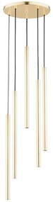 Luster na lanku COLLET 5xG9/40W/230V pr. 30 cm zlatá