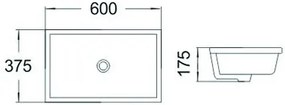 Mexen VENUS umývadlo, 60 x 37 cm, biela, 25416000