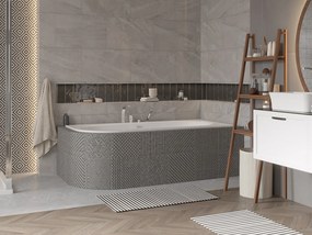 Besco Akrylátová asymetrická vaňa Avita Slim Plus 180x80, s prepadom BESCO-Typ výpuste: Alcaplast Click-Clack so štrbinovým prepadom, biela, BESCO-Ro…