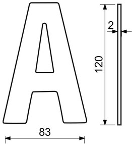 Domové písmeno RICHTER RN.120L (čierna), C, RICHTER černá