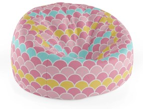 Sablio Sedací vak Cocoon Farebné šupiny - 115 x 75 cm x 45 cm