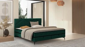 Posteľ Parana 160x200 cm, fľaškovo zelená zamatová látka