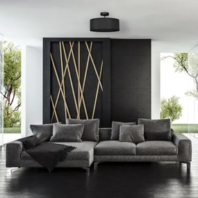 Luster na tyči ALBA 3xE27/15W/230V čierna